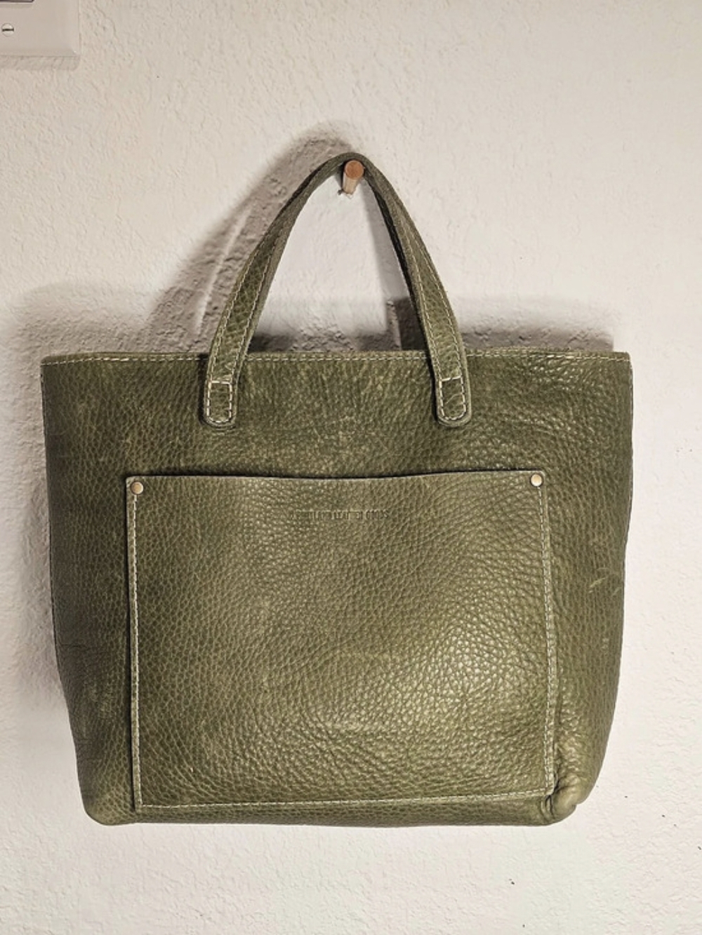PLG Mini Crossbody Tote Bag Leather - Rare Discontinued Green Portland Leather
